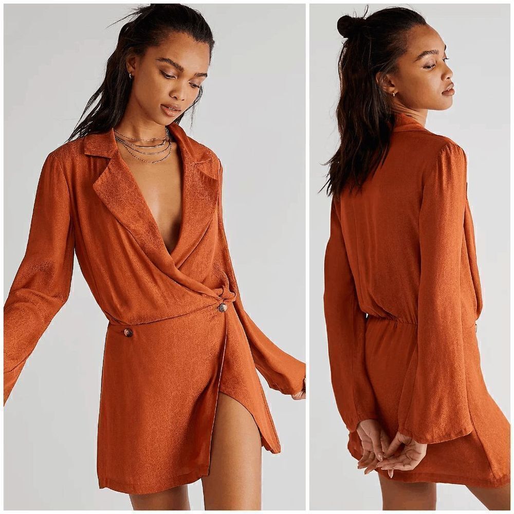Free People Simone Dress Parrot Blazer Dress - Redish Size Small